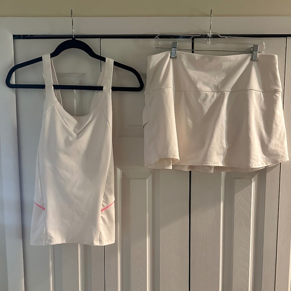 K Swiss Flamingo & Cream Skirt XL	and Tank L - Picture 3 of 10